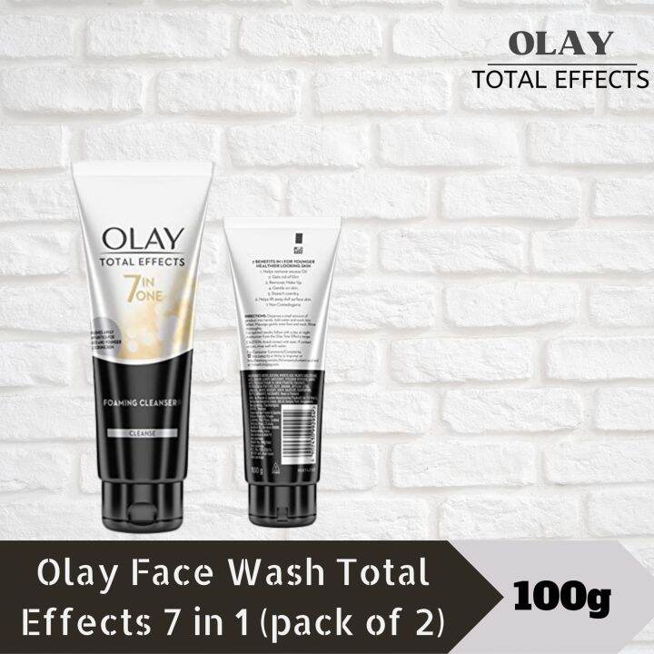 Olay Face Wash Total Effects 7 in 1 Exfoliating Cleanser, 100g( pack of
