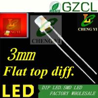 Indicator2.0 Led ฟรี1000ชิ้นสีแดง-2.2V(CE &amp; Rosh) กระจาย620-625nm จุ่มด้านบนไดโอด Led หลอดไฟแสงจัดส่งแบน