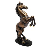 BUF Black White Copper Horse Statue Resin Craft Home Decoration Sculpture European Style Simple House Decor Ornaments Gifts