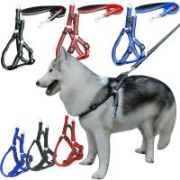 Dog Adjustable Harness Leash Reflective Nylon Harness Leash for Large Dogs Running Walk Outdoor Sports