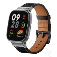 สายซิลิโคนหนัง Geniune คุณภาพสูงสําหรับ Xiaomi Redmi Watch 3 Soft Watch Bracelet Strap Loop สําหรับ Mi Watch 2 Lite