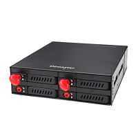 SATA SSD HDD Enclosure Mobile Rack/Enclosure Hard Disk Enclosure Rack Data Storage Black Metal for 5.25 Drive