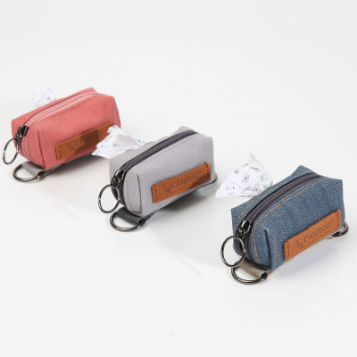 [canroo] Poop bag pouch pet goods indian pink/ash grey/indigo