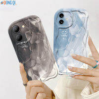 เคสสำหรับ Vivo Y27 4G Y36 Y12s Y20 Y02T Y35 Y11 Y17 Y16 Y21 Y15เนื้อหินอ่อน Y12 3D Y22 Y15s Y20s Y21s Y15A Y33s Y91C ยิ้มโชคดีภาพวาดสีน้ำมันเคสครอบโทรศัพท์นิ่มกันกระแทกขอบคลื่น