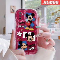 JIUMOO เคสสำหรับ OPPO A53 2020 4G A53s 4G เคส A11s A32 A33 2020ลายมิกกี้เคสเนื้อครีมนิ่มกันกระแทกเคสโทรศัพท์โปร่งใส TPU ซิลิกาแบบใสเจลป้องกันการตกหล่นฝาครอบป้องกันเลนส์กล้องถ่ายรูป