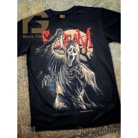 PG 08 Scream เสื้อยืด หนัง นักร้อง เสื้อดำ สกรีนลาย ผ้าหนา PG T SHIRT S -3XL