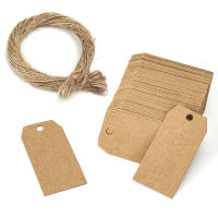 Kyasi null Gao 100pc brown Kraft paper tags with hole for wedding or party decoration gift tags