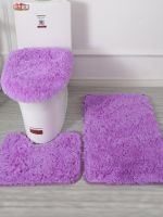 【CC】▣✘  3Pcs/set Set Soft Fluff Shower Non-slip Floor for Toilet Rugs Lid Cover Products