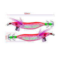 IPTY 5ชิ้น/ล็อต Night Luminous squid JIG 10cm prawn Hook ไม้กุ้งสีเหยื่อ