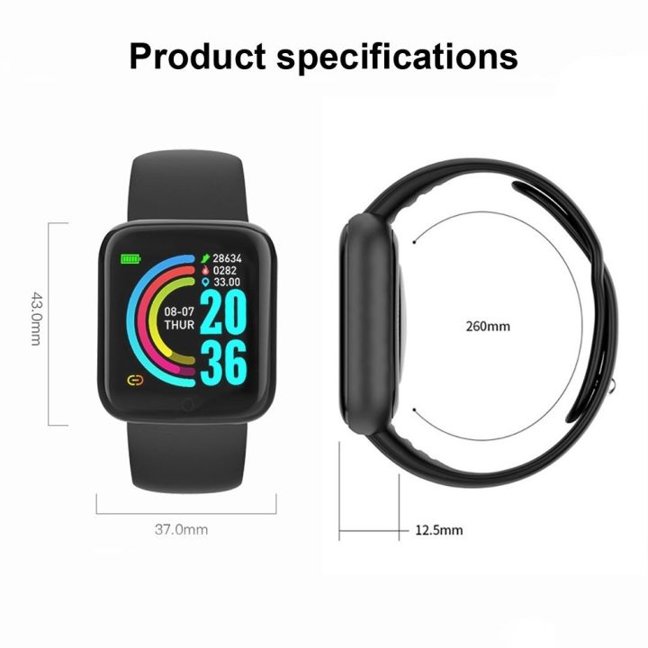 a-decent035-d20smartmacaron-y68smartwatch-womanfitnessmanrate-เลือด-pressurebracelet-digita