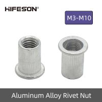 20Pcs M3 M4 M5 M6 M8 M10 Aluminum Alloy Rivnut Flat Head Threaded Insert Nutsert Cap Rivet Nut