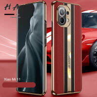 Cowhide Electroplated ป้องกันเคสสำหรับ Xiaomi 11รถสปอร์ตออกแบบโทรศัพท์มือถือกรณีสี