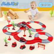 HelloKimi Children s Fire Truck Toy Track Model Set Construction Toys Race