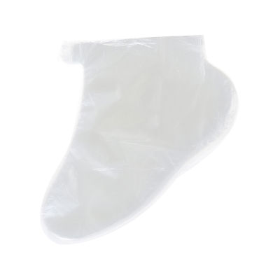 BELLE 100PCS CLEAR Plastic disposable bath Liner เท้าเท้าเท้าสปา WAX COVER BAG ถุงเท้า