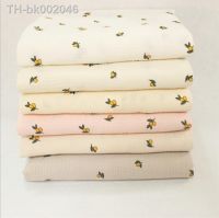 ✈☜✳ New Loquat Fabric Drape Cotton And Linen Double Gauze Crepe Baby Clothes Fabric Ladies Skirt Sleepwear Fabrics 100x135cm