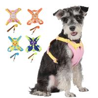 【jw】☇ Harness and Leash Set Pattern Dog for Small Medium Dogs Outdoor Walking Chihuahua Accessories