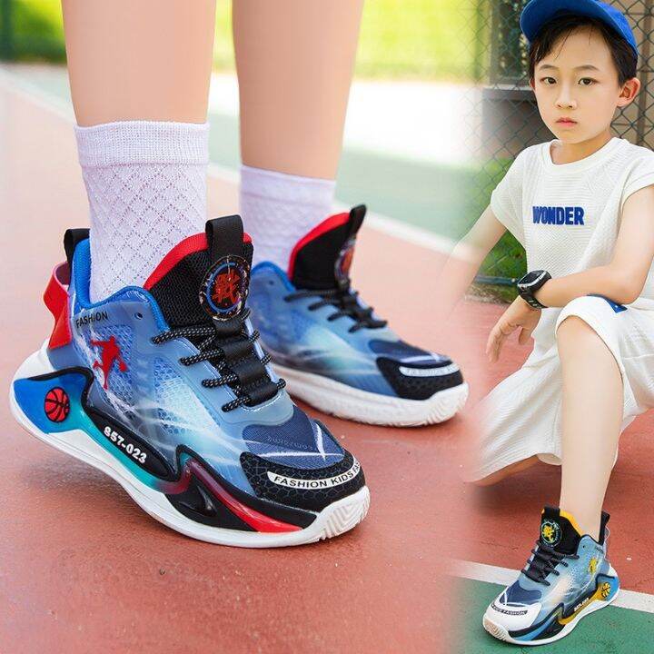 CHRMI Children's School Sports Shoes Male and Female Mesh Basketball Shoes Non slip Lightweight