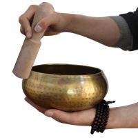 New Copper Crafted Gilt Yoga Singing Bowl 8CM Buddhism Tibetan Chakra Meditation