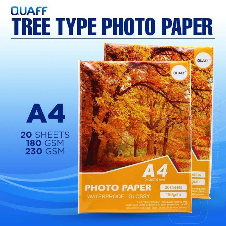 Fast delivery ﹍ A4 Size Glossy Inkjet Photo Paper 180gsm / 230gsm (20
