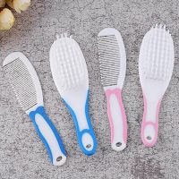 【CC】 Hot 2Pcs/Set Baby Hairbrush Comb Newborn Infant Toddlers Soft Hair Massager Set Kids Supplies