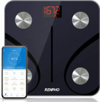 RENPHO Bluetooth Body Fat Scale, Digital Weight Scale Bathroom Smart Body Composition Analyzer Wireless BMI Scale Health Monitor with Smartphone APP, 396 lbs