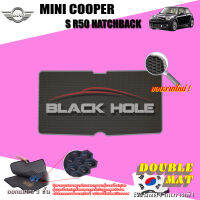 Mini Cooper R50 R56 R58 Hatchback ปี 2002 - ปี 2006 พรมเข้ารูปสองชั้นแบบรูรังผึ้ง Blackhole Double Mat (ชุดที่เก็บสัมภาระท้ายรถ)