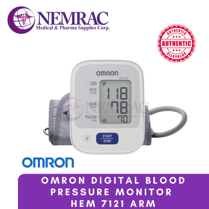 Omron Digital Blood Pressure Monitor Arm Type With FREE Adapter HEM ...