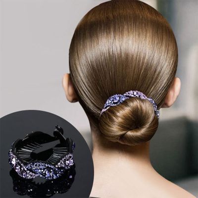 Korean version exquisite diamond set hair ring, water diamond curler versatile hairpin adult twist clip
