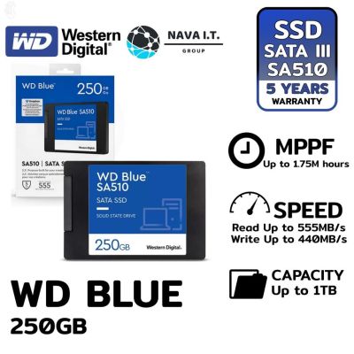 ลด 50% (พร้อมส่ง)ใส่โค้ดลด50฿"3D2L2UJU" WD BLUE SA510 250GB SSD 2.5" SATA III (WDS250G3B0A) ประกันศูนย์ 5ปี(ขายดี)