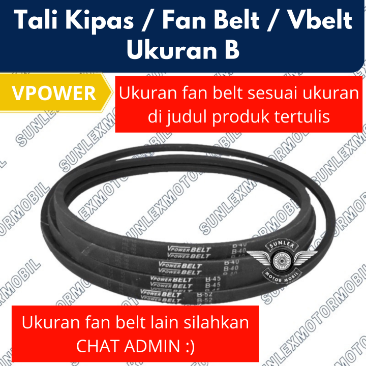 FAN BELT B75 B 75 VBELT B75 B 75 TALI KIPAS TIPE B VPOWER B75 B 75 ...