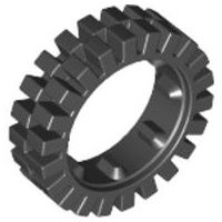 Lego part (ชิ้นส่วนเลโก้) No.3483 Tire 24mm D. x 8mm Offset Tread - Interior Ridges