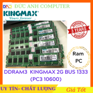 Ram DDR3, Ram DDR3 PC KINGMAX 2G Bus 1333 - Bảo Hành 3 năm- 1 Đổi 1 - Chân Vàng - 2Gb Ram 3, 2Gb Bus 1333 Kingmax thumbnail