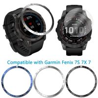 ZZOOI Stainless Steel Bezel for Garmin Fenix 7/7S/7X Smartwatch Protector Metal Cover Bumper Ring Protective Sport Watch Accessories