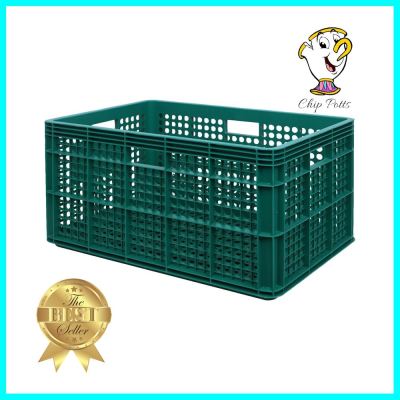 ลังผลไม้โปร่ง BASKET NNH 125COPO 34.5x54x29 ซม. สีเขียวPERFORATED FRUIT CRATE BASKET NNH 125COPO 34.5X54X29CM GREEN **หมดแล้วหมดเลย**