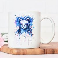 New Pattern Cat Printed Coffee Mug Cool Trend Ceramic Mugs Reusable Colored Ceramics Mugs High Quality Water Cup Juice Mugs