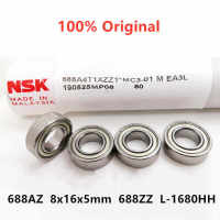 2 ชิ้น 688 AZZ ( 8 x 16 x 5 mm.) NSK Miniature Ball Bearing ลูกปืนเม็ดกลม ฝาเหล็ก 688 ZZ NSK made in Maleysia = 2 ตลับ