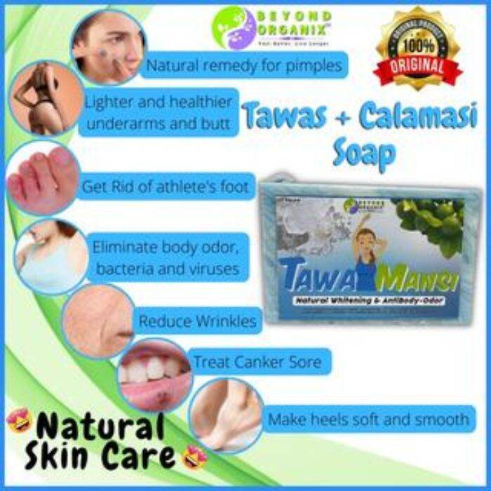 Tawas Kalamansi Soap with baking soda, natural whitening & anti body