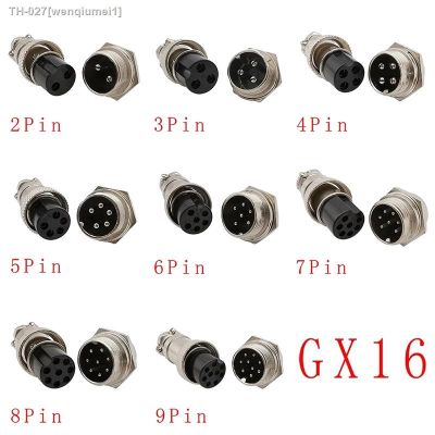 ℡┇ 1Pcs GX16 2/3/4/5/6/7/8 Pin 16mm Socket Plug Aviation Connector GX-16 Male Female Circular Aviation Wire Panel Connectors