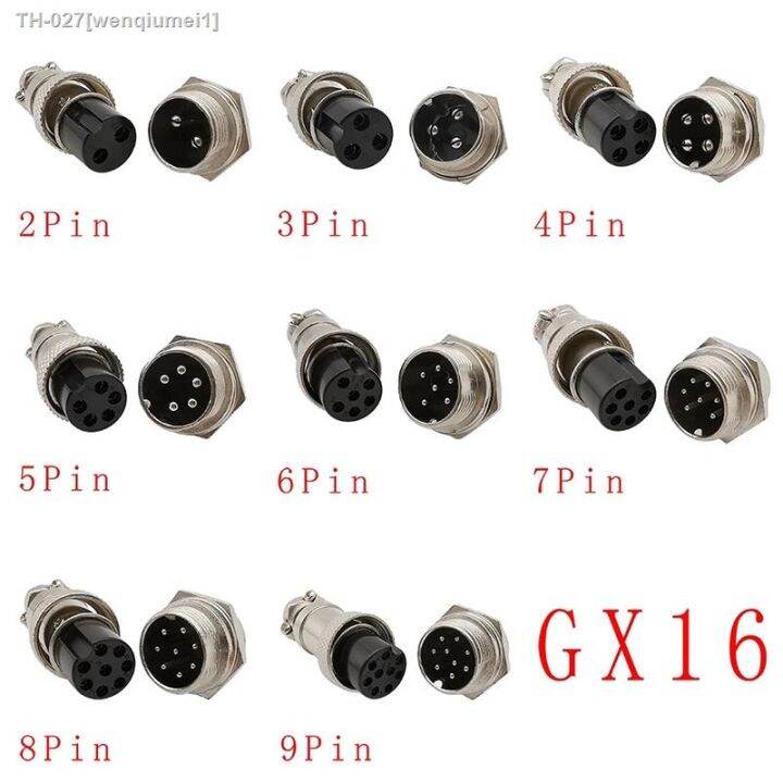 1pcs-gx16-2-3-4-5-6-7-8-pin-16mm-socket-plug-aviation-connector-gx-16-male-female-circular-aviation-wire-panel-connectors