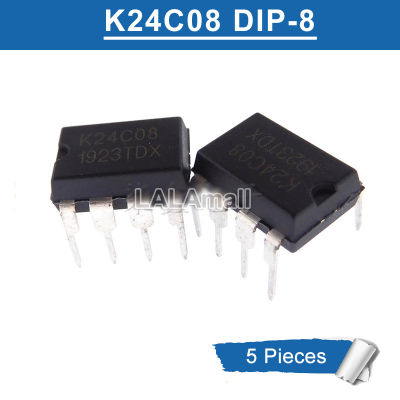 5ชิ้น K24C08 DIP8 K24C08C จุ่ม-8ชิป EEPROM อนุกรมแบบสองสาย IC ใหม่ดั้งเดิม