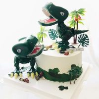 Juric Animal Dinosaur Doll โมเดลตุ๊กตาไดโนเสาร์สีแดงสีเขียวสําหรับตกแต่งเค้ก