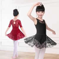 Girls Ballet Dress Lace Splice Cotton Ballet Leotard Girls Gymnastics Dance Dress Kids Children Leotard Swimsuit For Dancewear