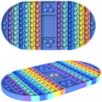 ใหม่ขนาดใหญ่ Pop Push Bule Rainbow Board เกมปลายนิ้วของเล่นเกมสนุกเด็ก Anti-Stress ของเล่นเด็กออทิสติกของเล่นของขวัญ