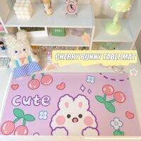 （A LOVABLE） KawaiiPad LargeBunnyKeyboard Mat Table Mat Students GamerDesktop Mousepad Desk Organizer