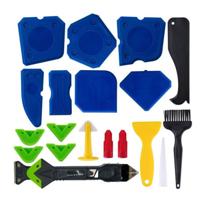 5 in 1 Remover Caulk Finisher Sealant Smooth Removal Scraper Grout Kit Caulking Hand Tools Set for Tile Beauty Joints Home Decor