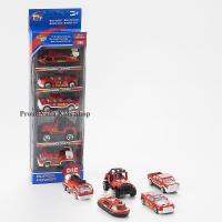 ProudNada Toys ของเล่นเด็กชุดรถเหล็กดับเพลิง 5 คัน TIAN HONG TOYS DIE CAST SUPER POWER Free Wheels 1:64 NO.TH733