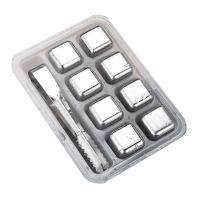 Stainless Steel Ice Cubes, Reusable Chilling Stones for Whiskey Wine, Keep Your Drink Cold Longer