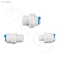 RO Water Straight Pipe Fitting 1/4 3/8 OD Hose 1/8 quot; 1/4 quot; 1/2 quot; 3/8 quot; BSP Male Thread Plastic Quick Connector System Water Purifies