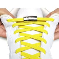 1 Pair Shoe Lace 110cm New Style Metal Magnetic Buckle Lazy Shoelace Elastic No Tie Shoe Accessories Wholesale