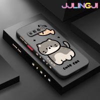 Jjlingji เคสปลอกสำหรับ Samsung Galaxy S10 4G S10 Plus S10 Lite เคสบางน่ารักแมวมีน้ำค้างแข็งโปร่งใสแข็งขอบสี่เหลี่ยมกันกระแทกรูปแบบปลอกซิลิโคนป้องกันคลุมทั้งหมด Softcase